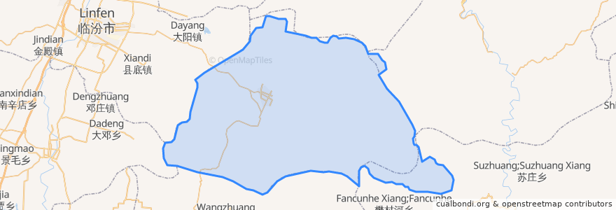 Mapa de ubicacion de Fushan County.