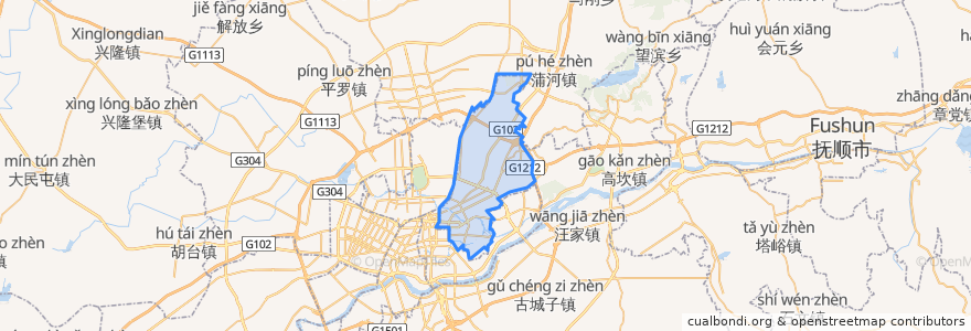 Mapa de ubicacion de Dadong District.