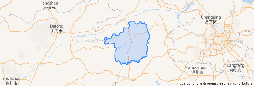 Mapa de ubicacion de Yu County.