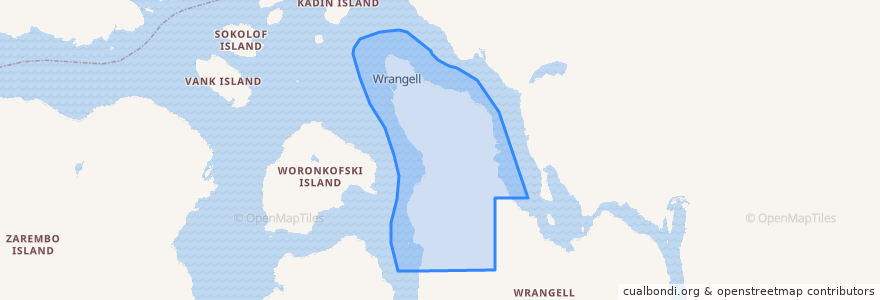 Mapa de ubicacion de Врангель.