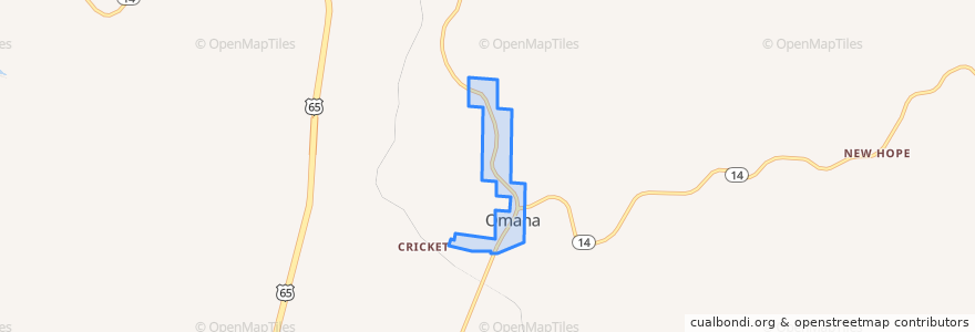 Mapa de ubicacion de Омаха.
