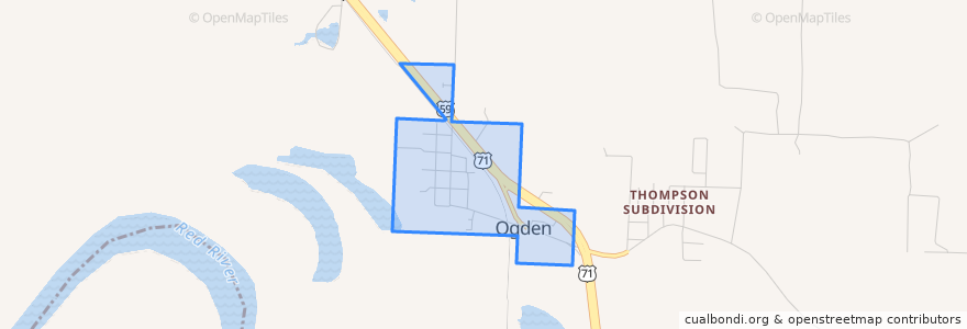 Mapa de ubicacion de Ogden.