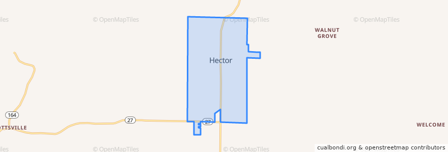 Mapa de ubicacion de Hector.