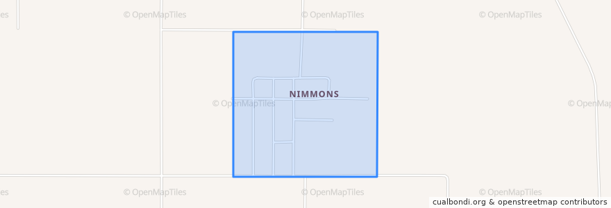 Mapa de ubicacion de Nimmons.