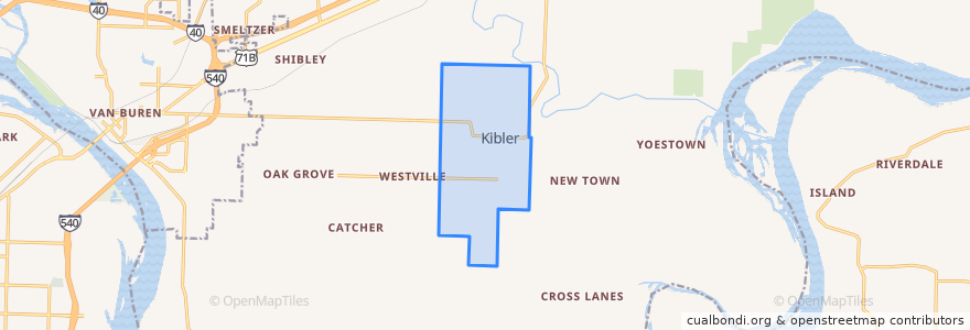 Mapa de ubicacion de Киблер.