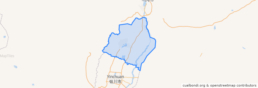Mapa de ubicacion de Shizuishan.
