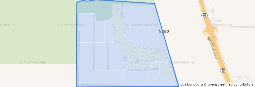 Mapa de ubicacion de غالت، ساكرامينتو، كاليفورنيا.