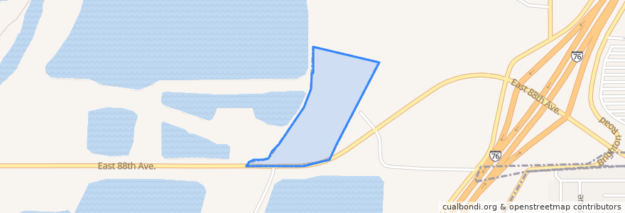 Mapa de ubicacion de Commerce City.