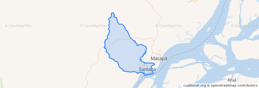 Mapa de ubicacion de Santana.