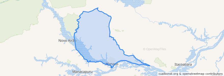 Mapa de ubicacion de Manaus.