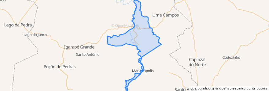 Mapa de ubicacion de Pedreiras.