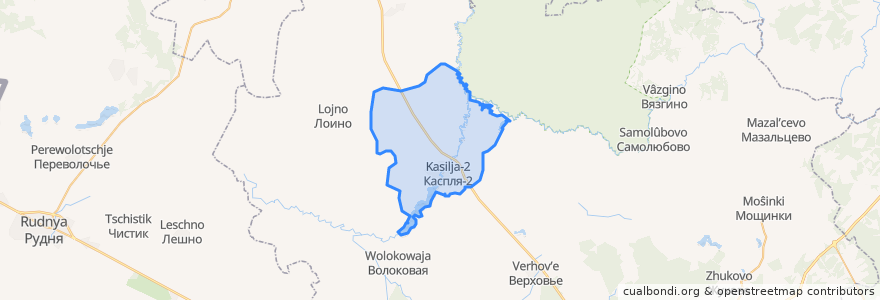 Mapa de ubicacion de Касплянское сельское поселение.