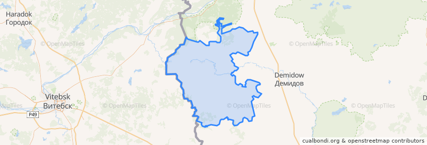 Mapa de ubicacion de Понизовское сельское поселение.