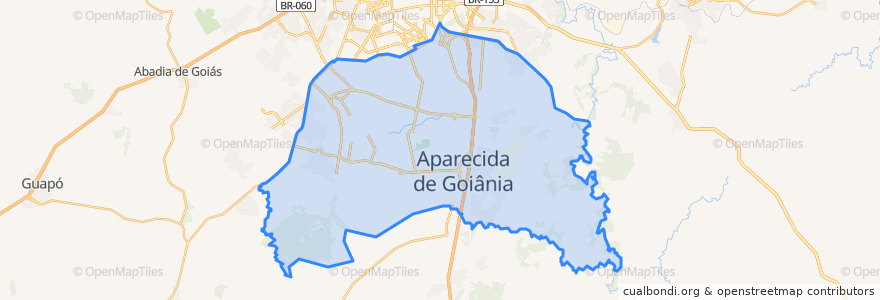 Mapa de ubicacion de Aparecida de Goiânia.