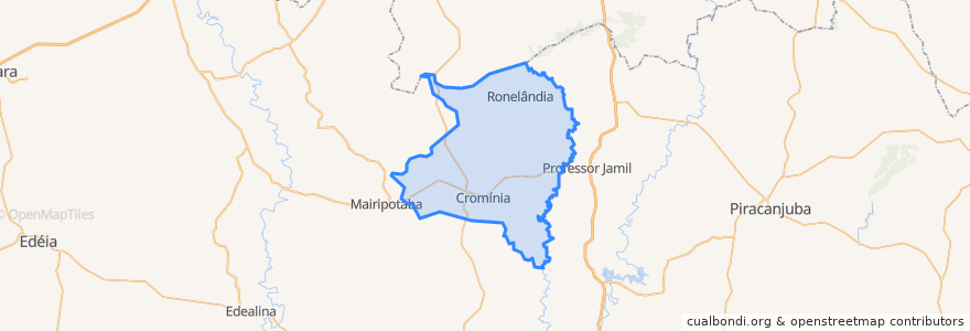 Mapa de ubicacion de Cromínia.