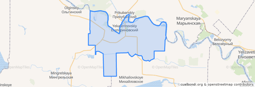 Mapa de ubicacion de Фёдоровское сельское поселение.