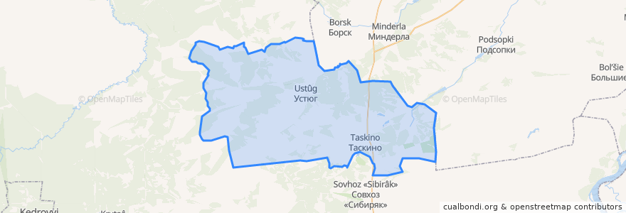 Mapa de ubicacion de Устюгский сельсовет.