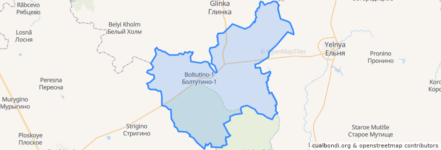 Mapa de ubicacion de Болтутинское сельское поселение.