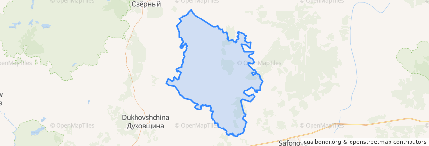 Mapa de ubicacion de Капыревщинское сельское поселение.