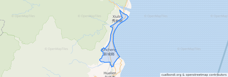 Mapa de ubicacion de 新城郷.
