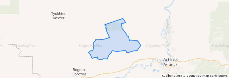 Mapa de ubicacion de Вагинский сельсовет.