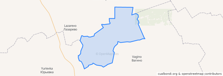 Mapa de ubicacion de Чайковский сельсовет.