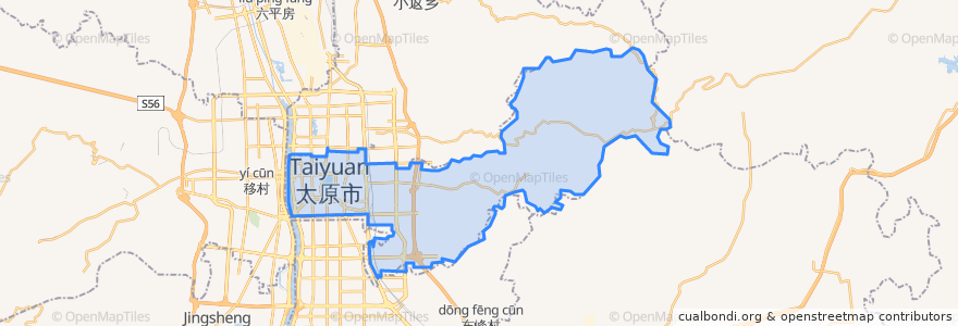 Mapa de ubicacion de Yingze District.