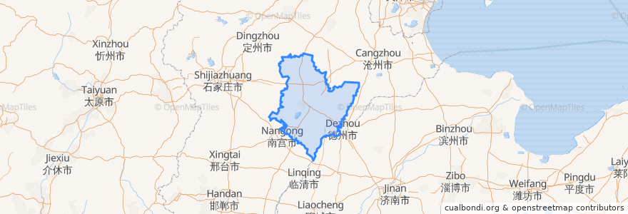 Mapa de ubicacion de Hengshui.