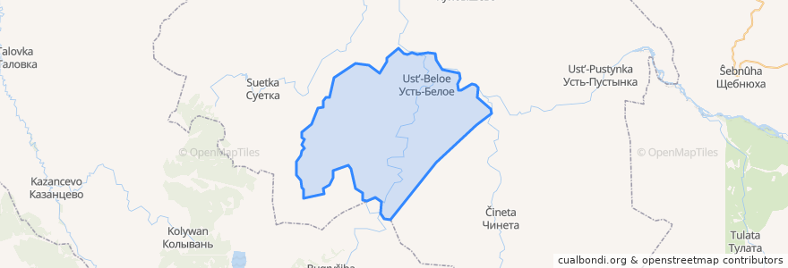 Mapa de ubicacion de Усть-Беловский сельсовет.