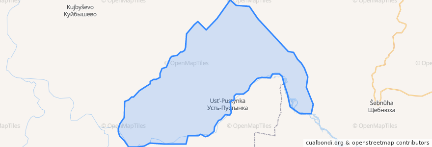 Mapa de ubicacion de Усть-Пустынский сельсовет.