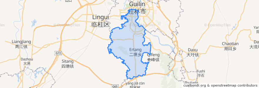 Mapa de ubicacion de Xiangshan District.