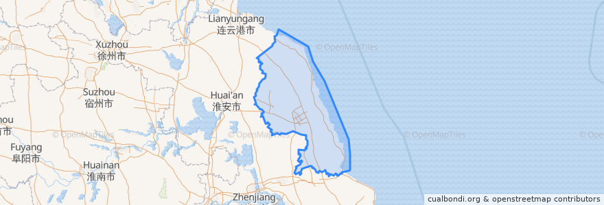 Mapa de ubicacion de يانتشنغ.
