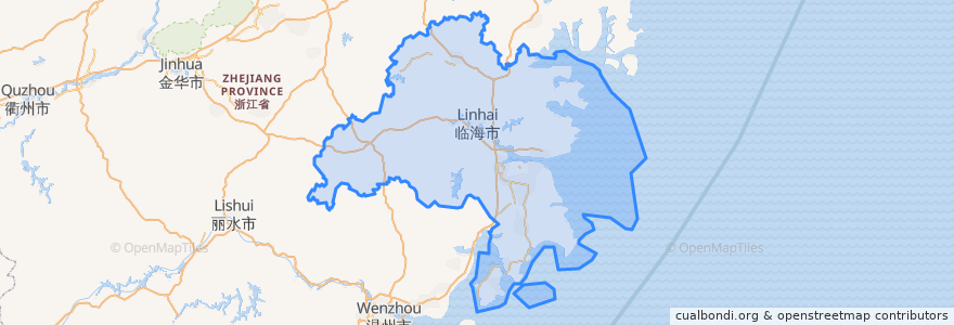 Mapa de ubicacion de 타이저우시.