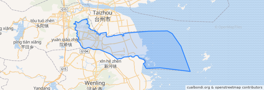 Mapa de ubicacion de 루차오구.