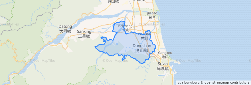 Mapa de ubicacion de 冬山郷.