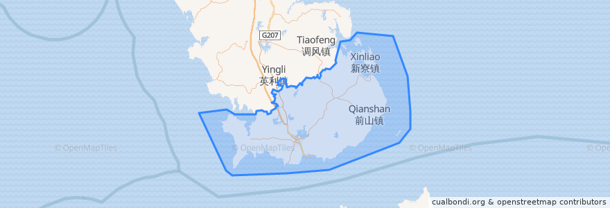 Mapa de ubicacion de 徐闻县.