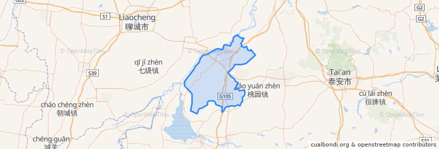 Mapa de ubicacion de Pingyin County.