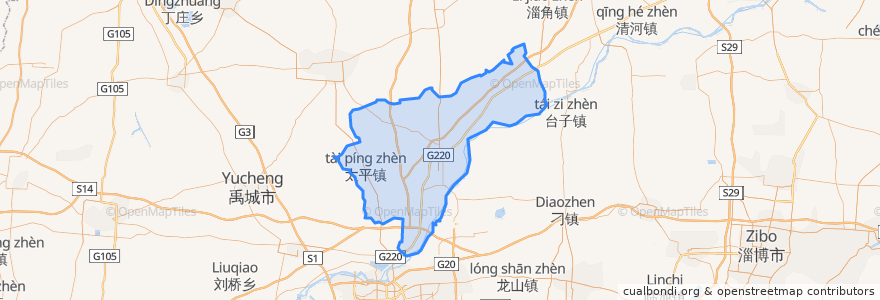 Mapa de ubicacion de Jiyang District.