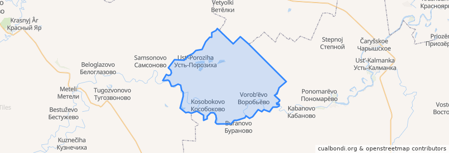 Mapa de ubicacion de Войковский сельсовет.