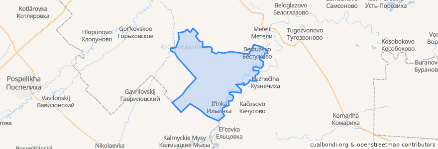 Mapa de ubicacion de Ильинский сельсовет.