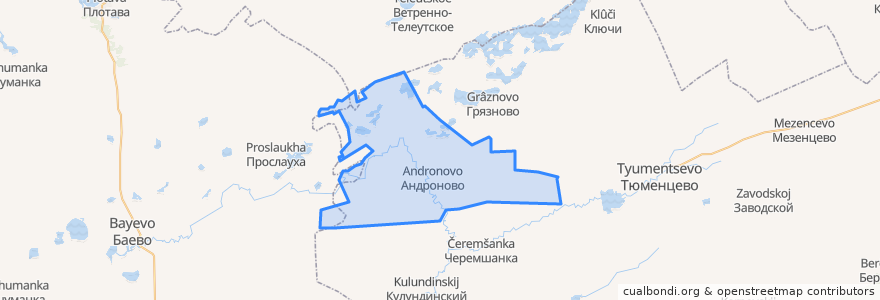 Mapa de ubicacion de Андроновский сельсовет.