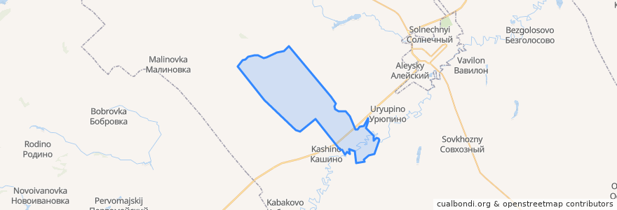 Mapa de ubicacion de Чапаевский сельсовет.
