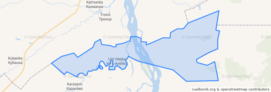 Mapa de ubicacion de Усть-Алейский сельсовет.