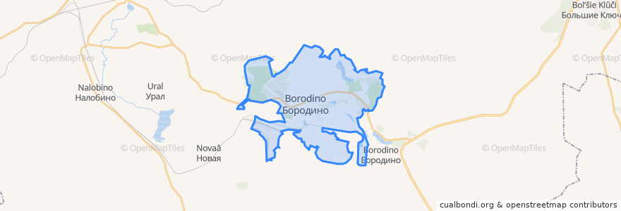 Mapa de ubicacion de городской округ Бородино.