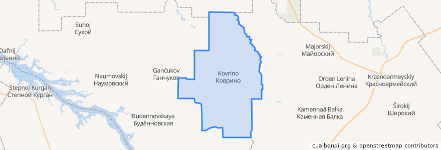 Mapa de ubicacion de Ковринское сельское поселение.