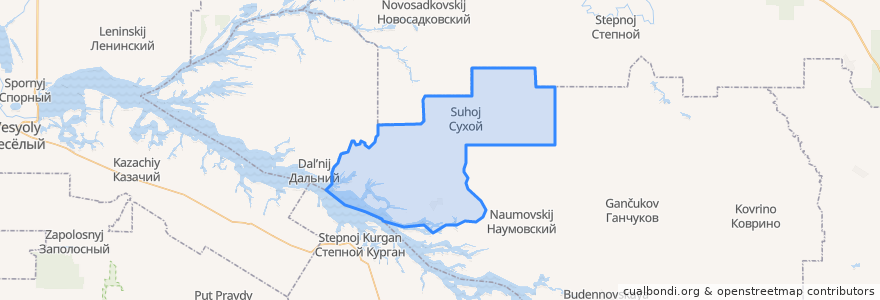 Mapa de ubicacion de Суховское сельское поселение.