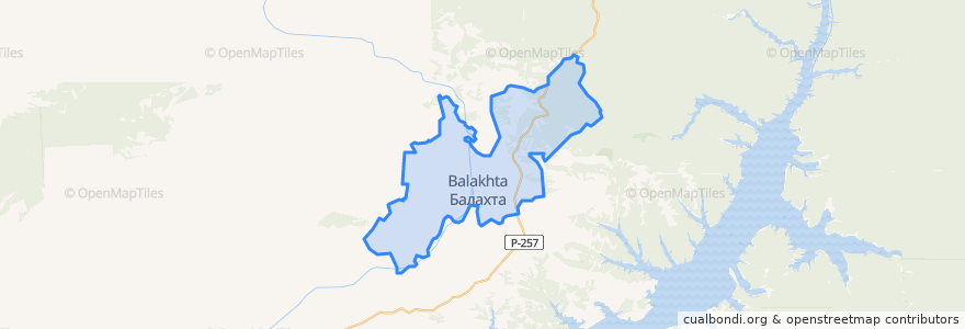 Mapa de ubicacion de городское поселение Балахта.