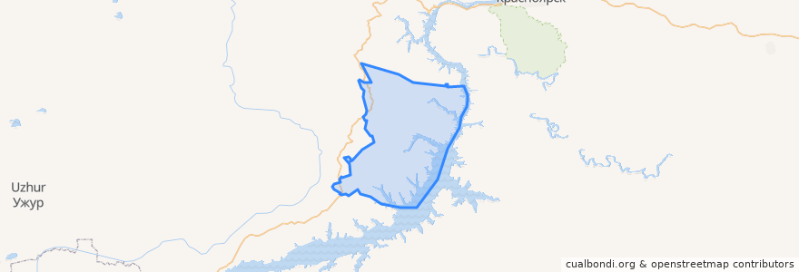 Mapa de ubicacion de Огурский сельсовет.