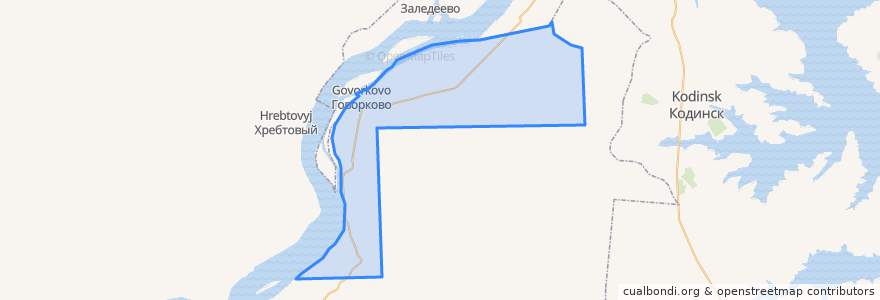 Mapa de ubicacion de Говорковский сельсовет.
