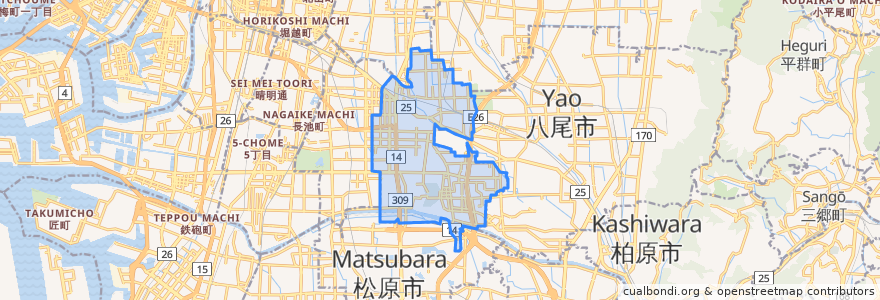 Mapa de ubicacion de Hirano Ward.